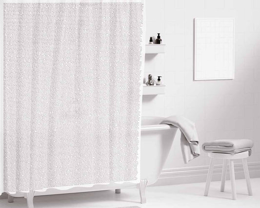 Bee Movie Script Bathroom Shower Curtain Fabric Waterproof | 66 X 72 Inch