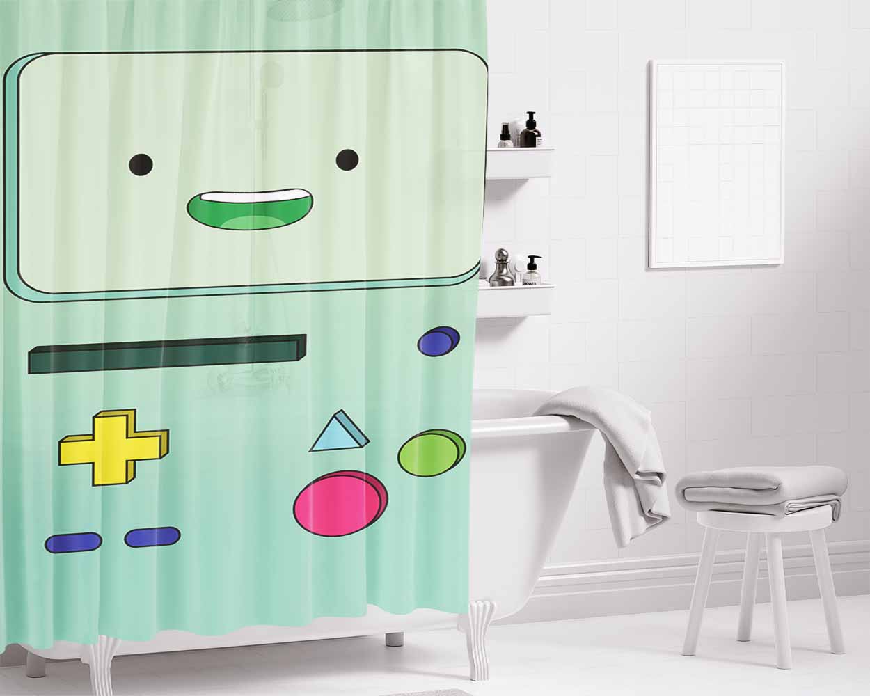 Beemo Bathroom Shower Curtain Fabric Waterproof | 66 X 72 Inch