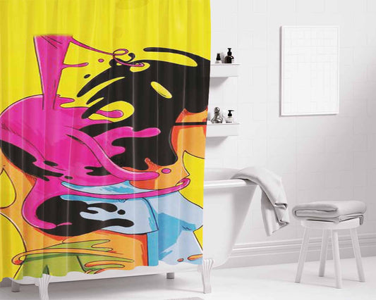 Belcher'S Girls Bathroom Shower Curtain Fabric Waterproof | 66 X 72 Inch