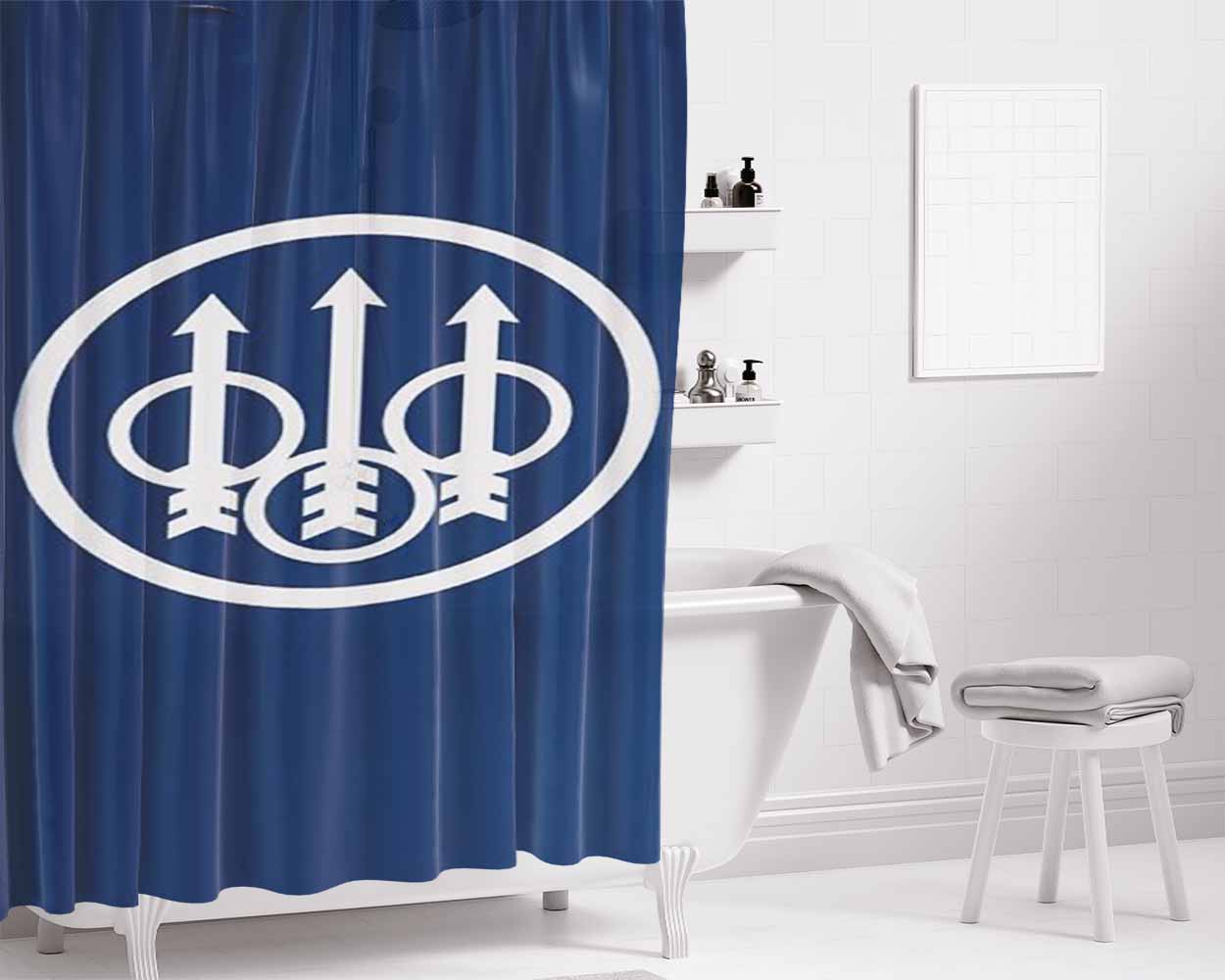 Beretta Bathroom Shower Curtain Fabric Waterproof | 66 X 72 Inch