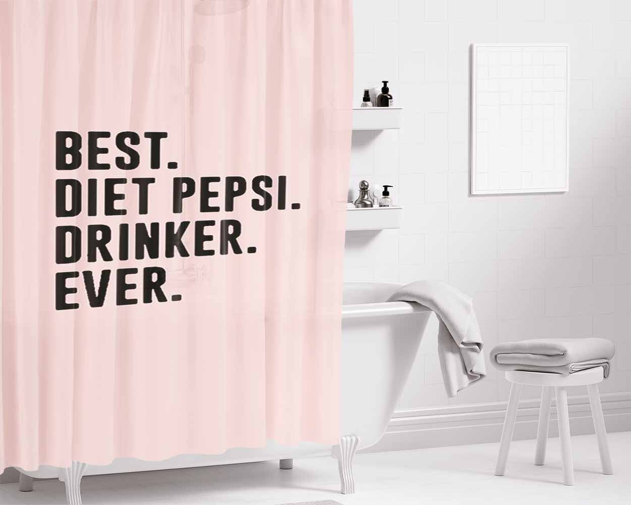 Best Diet Pepsi Drinker Bathroom Shower Curtain Fabric Waterproof | 66 X 72 Inch
