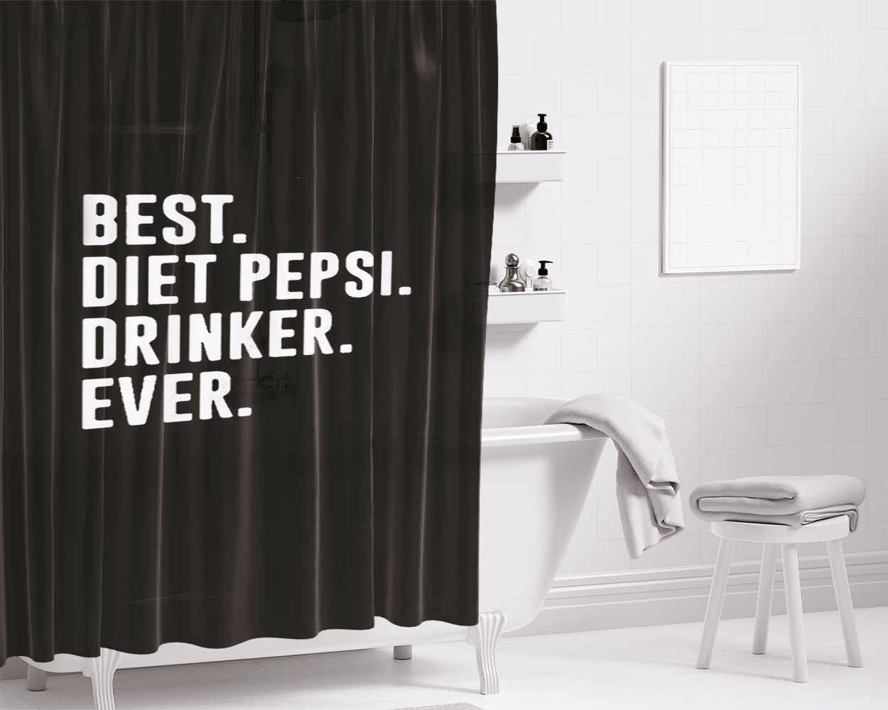 Best Diet Pepsi Bathroom Shower Curtain Fabric Waterproof | 66 X 72 Inch