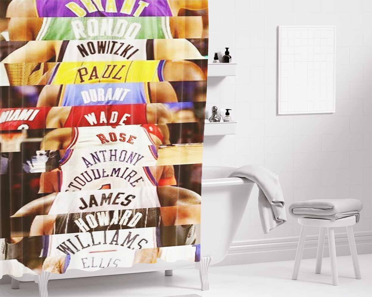 Best League Bathroom Shower Curtain Fabric Waterproof | 66 X 72 Inch