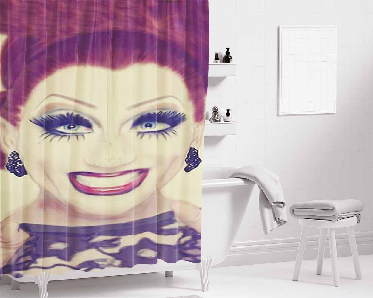 Bianca Del Rio Bathroom Shower Curtain Fabric Waterproof | 66 X 72 Inch
