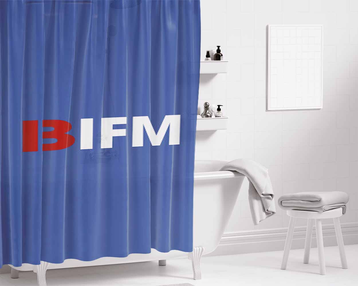 Bifm 13 Bathroom Shower Curtain Fabric Waterproof | 66 X 72 Inch