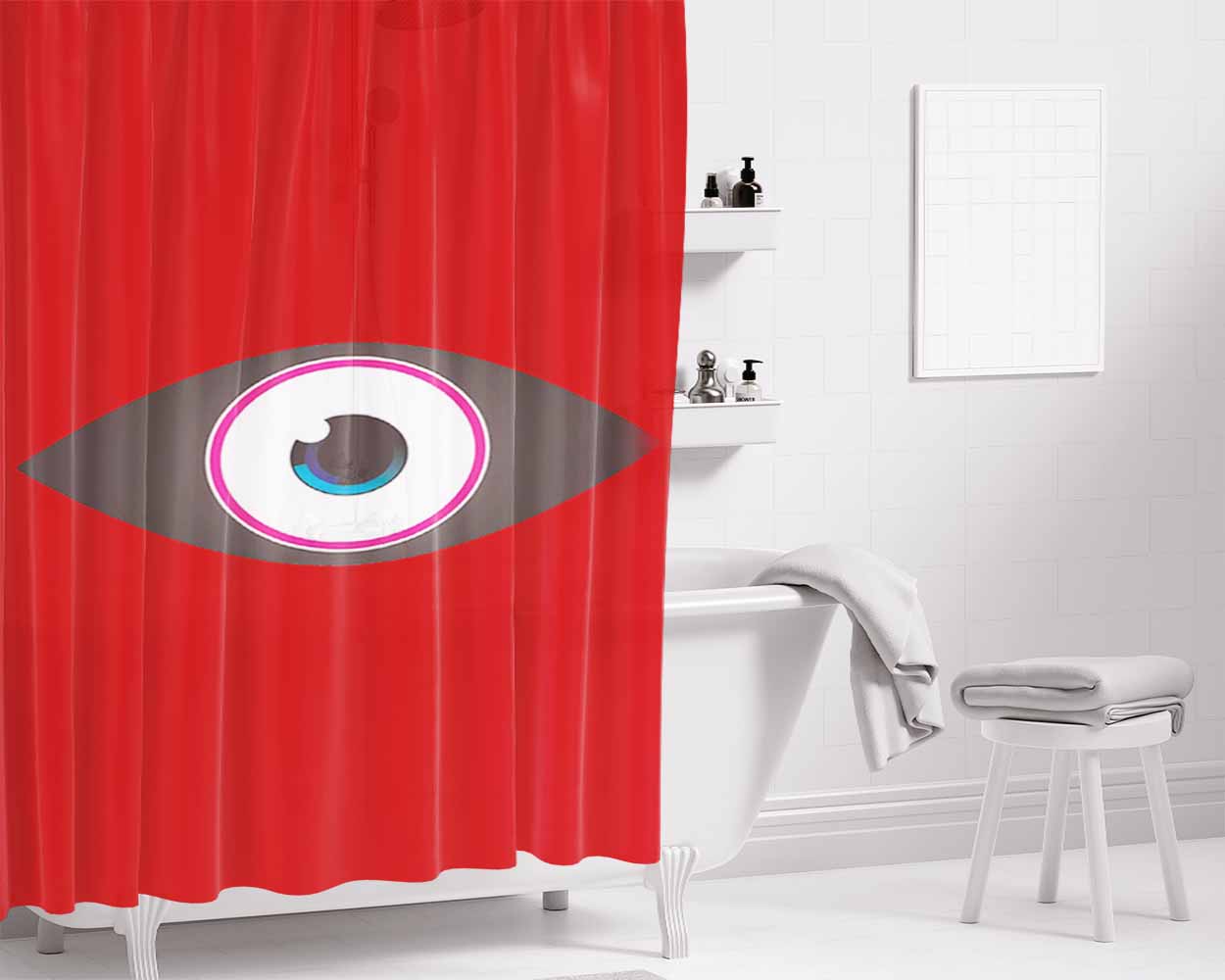 Big Brother Eye Cbs Bathroom Shower Curtain Fabric Waterproof | 66 X 72 Inch