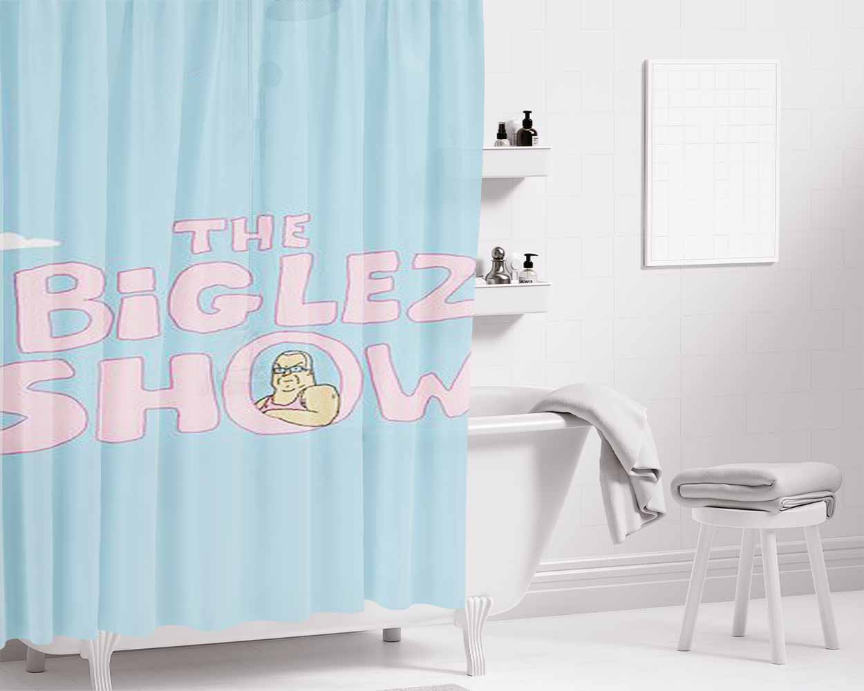 Big Lez Bathroom Shower Curtain Fabric Waterproof | 66 X 72 Inch