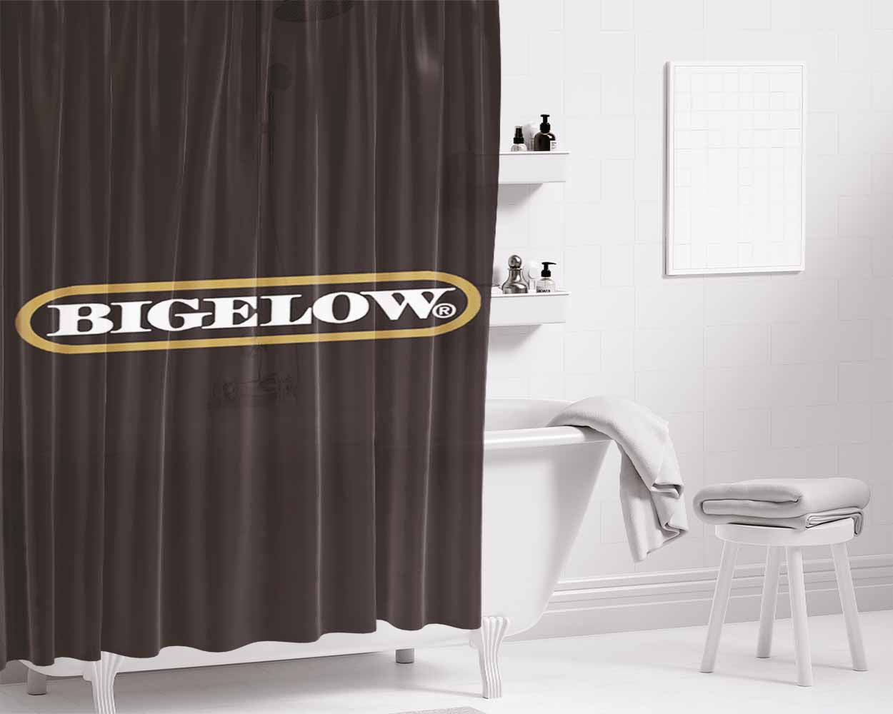 Bigelow Tea Bathroom Shower Curtain Fabric Waterproof | 66 X 72 Inch