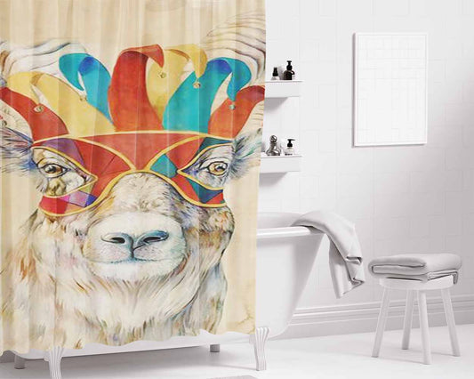 Bighorn Sheep Bathroom Shower Curtain Fabric Waterproof | 66 X 72 Inch