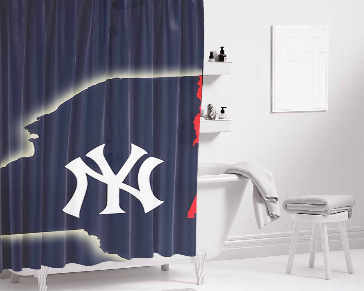 Bigmap Bathroom Shower Curtain Fabric Waterproof | 66 X 72 Inch