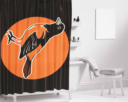 Bird Orioles Bathroom Shower Curtain Fabric Waterproof | 66 X 72 Inch