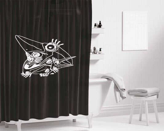 Birds Schizo Graphic Artwork Famous Bathroom Shower Curtain Fabric Waterproof | 66 X 72 Inch