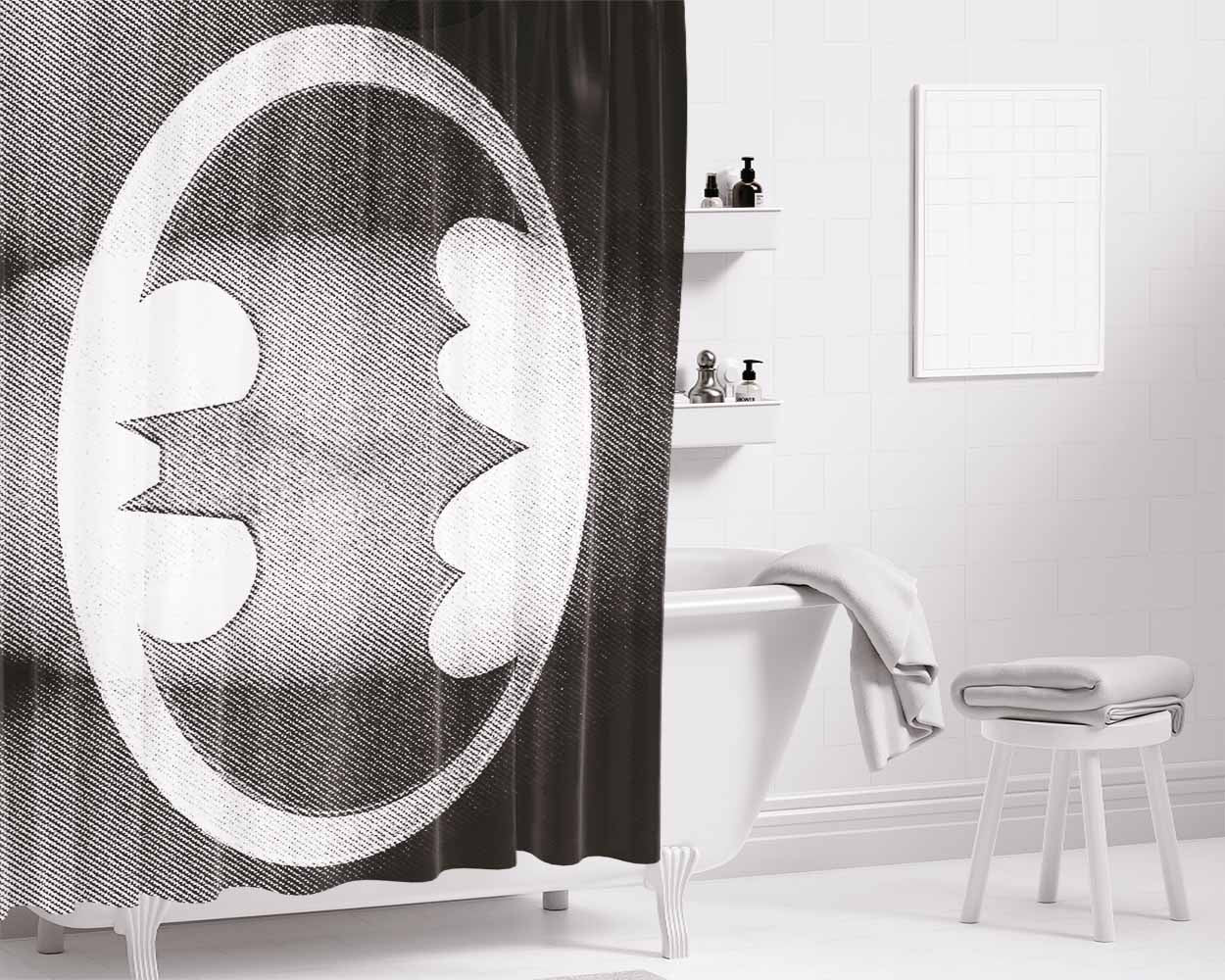 Black And White Tumblr Bathroom Shower Curtain Fabric Waterproof | 66 X 72 Inch