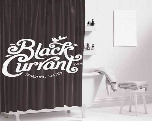 Black Curant Bathroom Shower Curtain Fabric Waterproof | 66 X 72 Inch