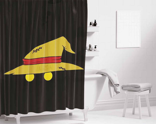 Black Mage Bathroom Shower Curtain Fabric Waterproof | 66 X 72 Inch