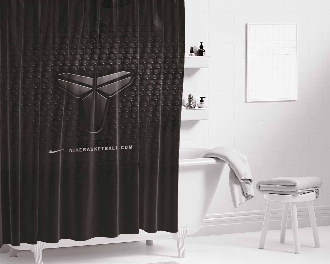 Black Mamba Nike Wallpaper Bathroom Shower Curtain Fabric Waterproof | 66 X 72 Inch