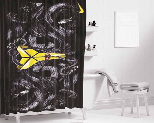 Black Mamba Nike Bathroom Shower Curtain Fabric Waterproof | 66 X 72 Inch