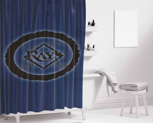 Black Rays Bathroom Shower Curtain Fabric Waterproof | 66 X 72 Inch