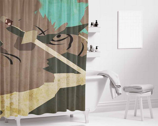 Blackstar Bathroom Shower Curtain Fabric Waterproof | 66 X 72 Inch