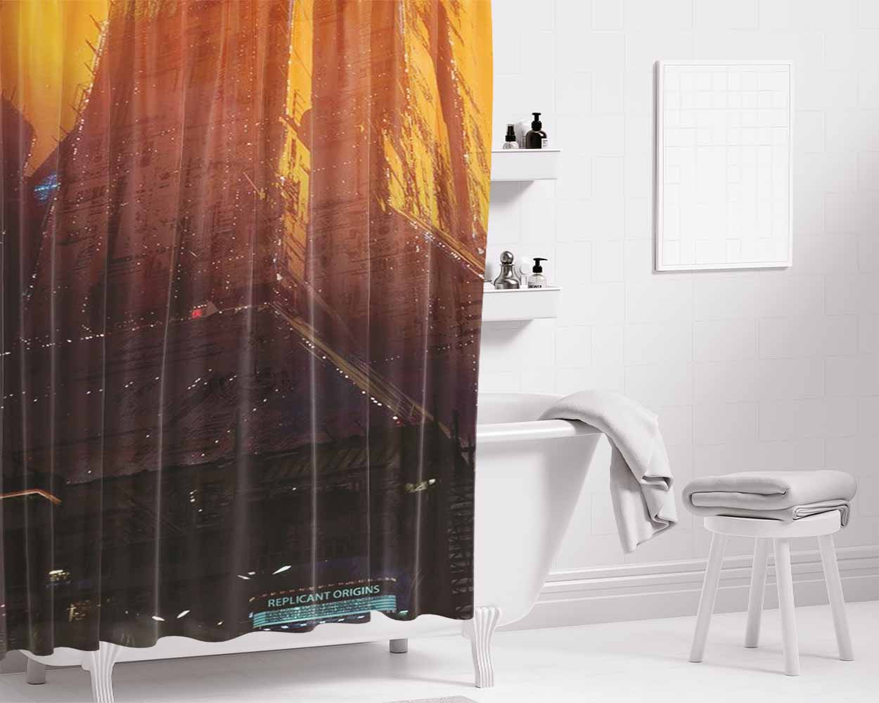 Blade Runner 2049 Bathroom Shower Curtain Fabric Waterproof | 66 X 72 Inch