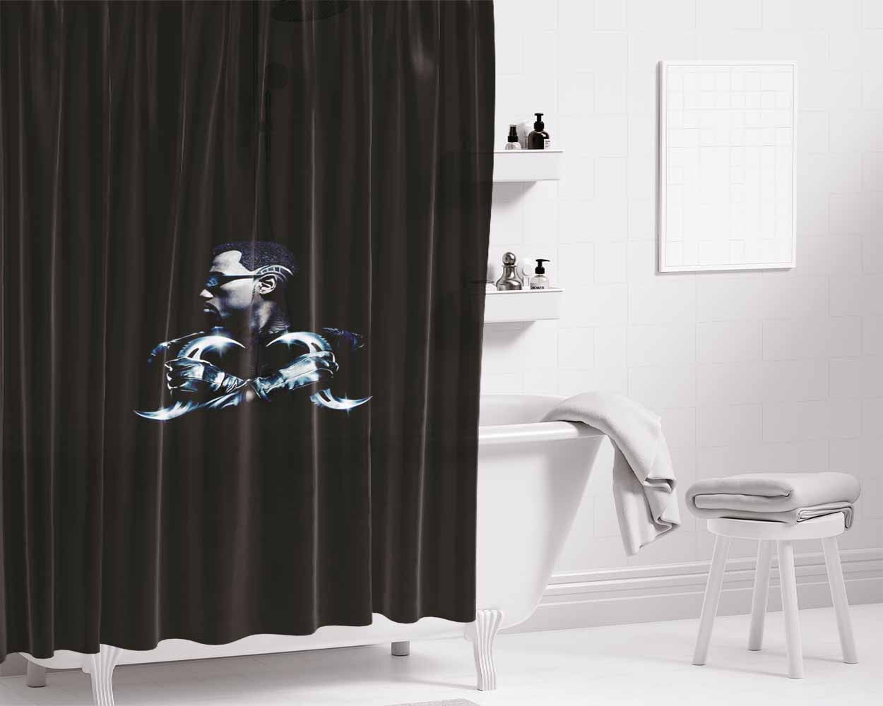 Blade Bathroom Shower Curtain Fabric Waterproof | 66 X 72 Inch