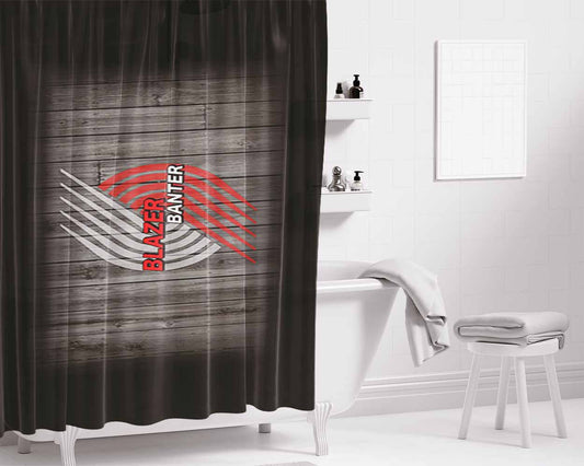 Blazer Banter Bathroom Shower Curtain Fabric Waterproof | 66 X 72 Inch