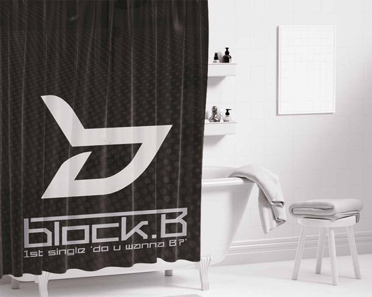Block B 4 Bathroom Shower Curtain Fabric Waterproof | 66 X 72 Inch