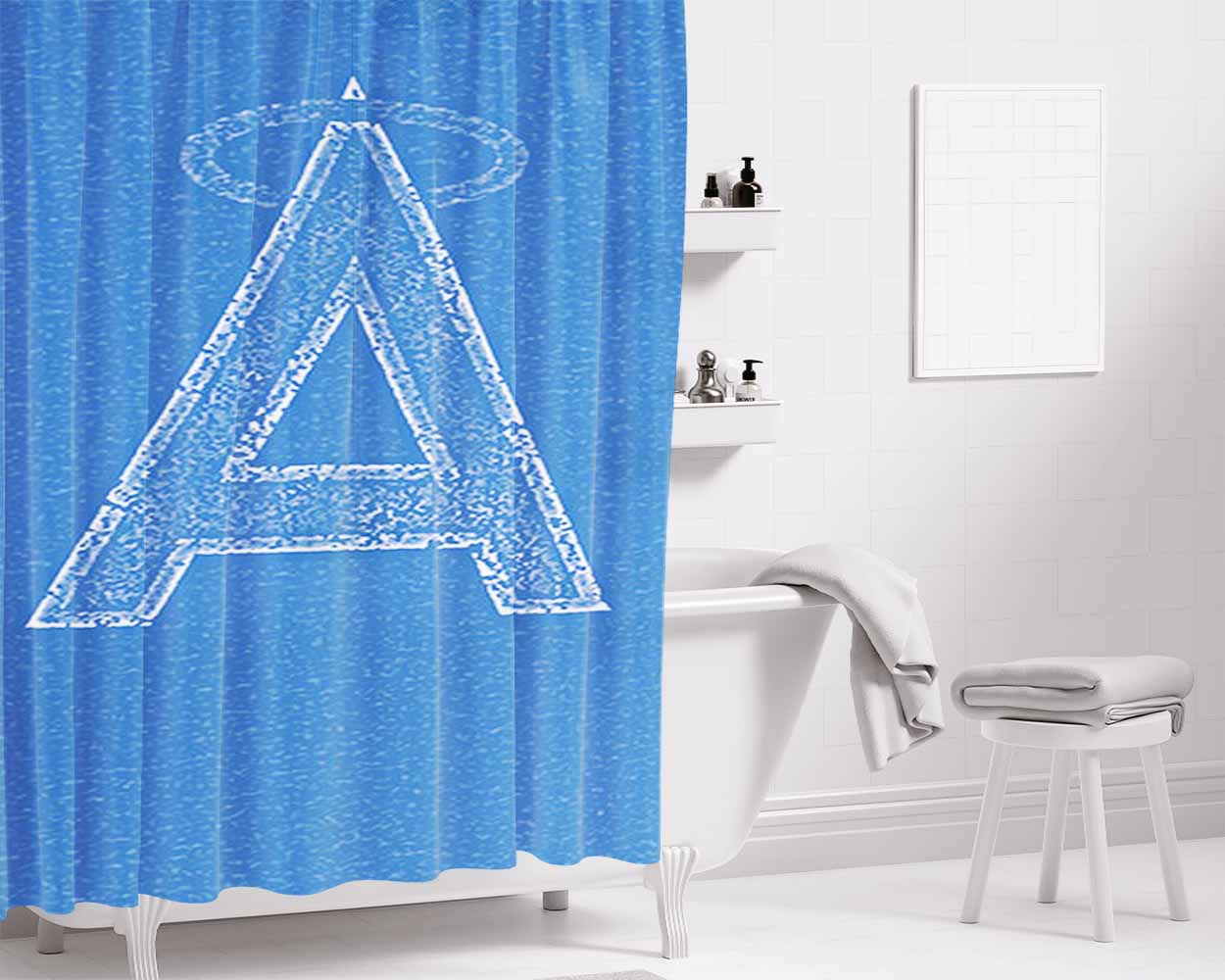 Blue Angels Bathroom Shower Curtain Fabric Waterproof | 66 X 72 Inch