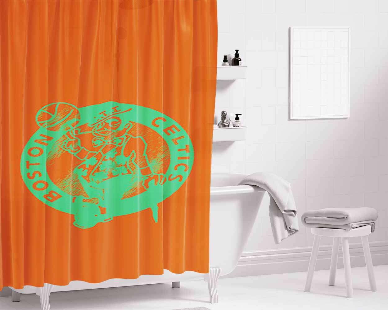 Blue Cover Bolton Bathroom Shower Curtain Fabric Waterproof | 66 X 72 Inch