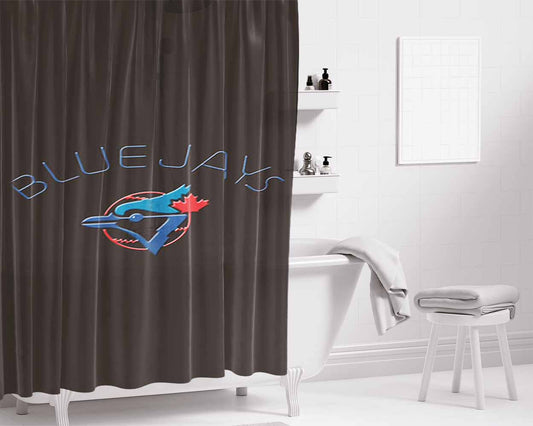 Blue Jays Simple Bathroom Shower Curtain Fabric Waterproof | 66 X 72 Inch