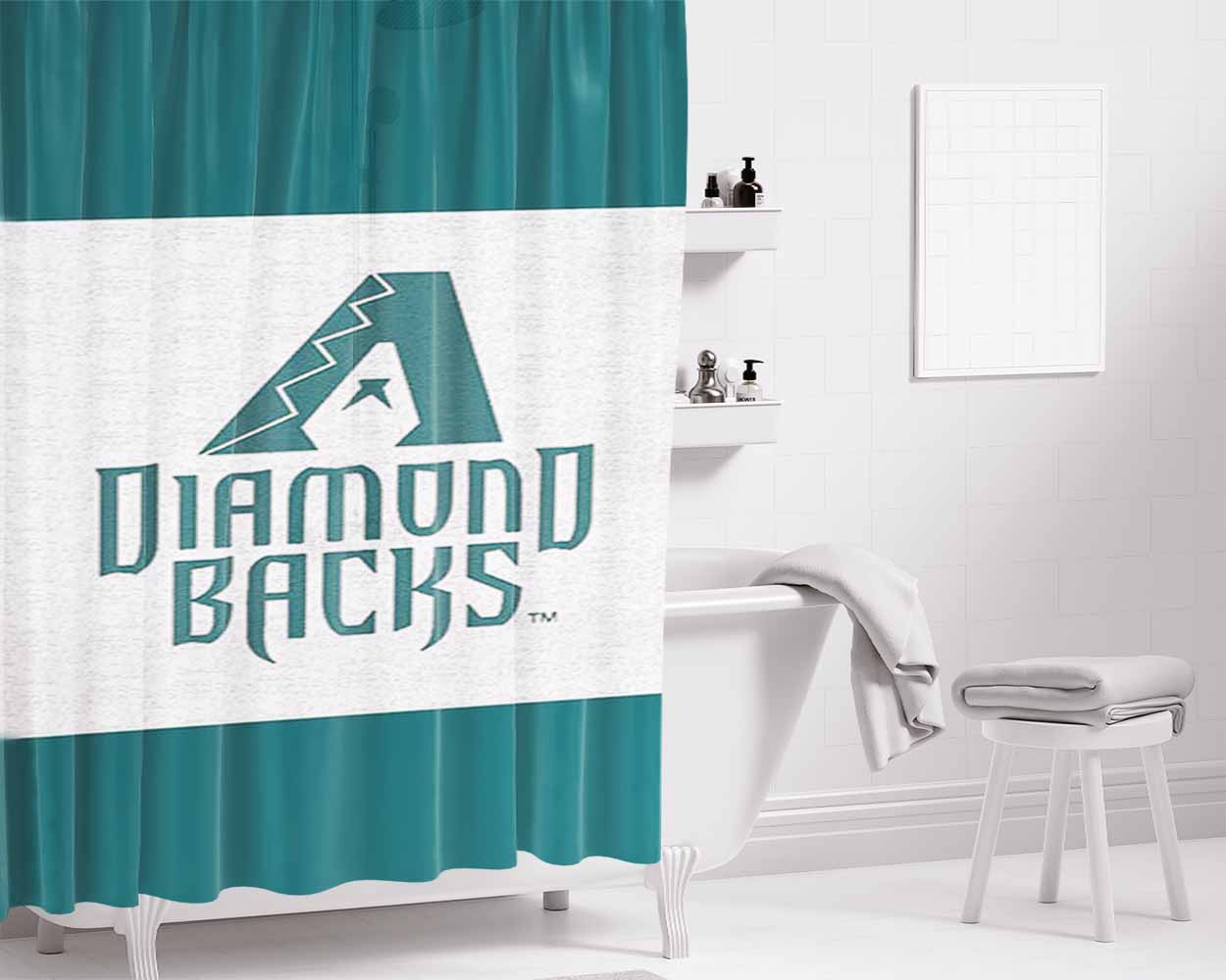 Blueback Diamond Bathroom Shower Curtain Fabric Waterproof | 66 X 72 Inch