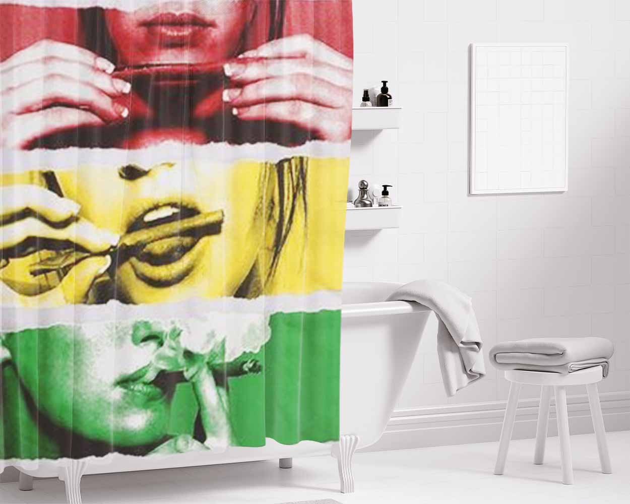 Blunt Roll Weed Obe Bathroom Shower Curtain Fabric Waterproof | 66 X 72 Inch