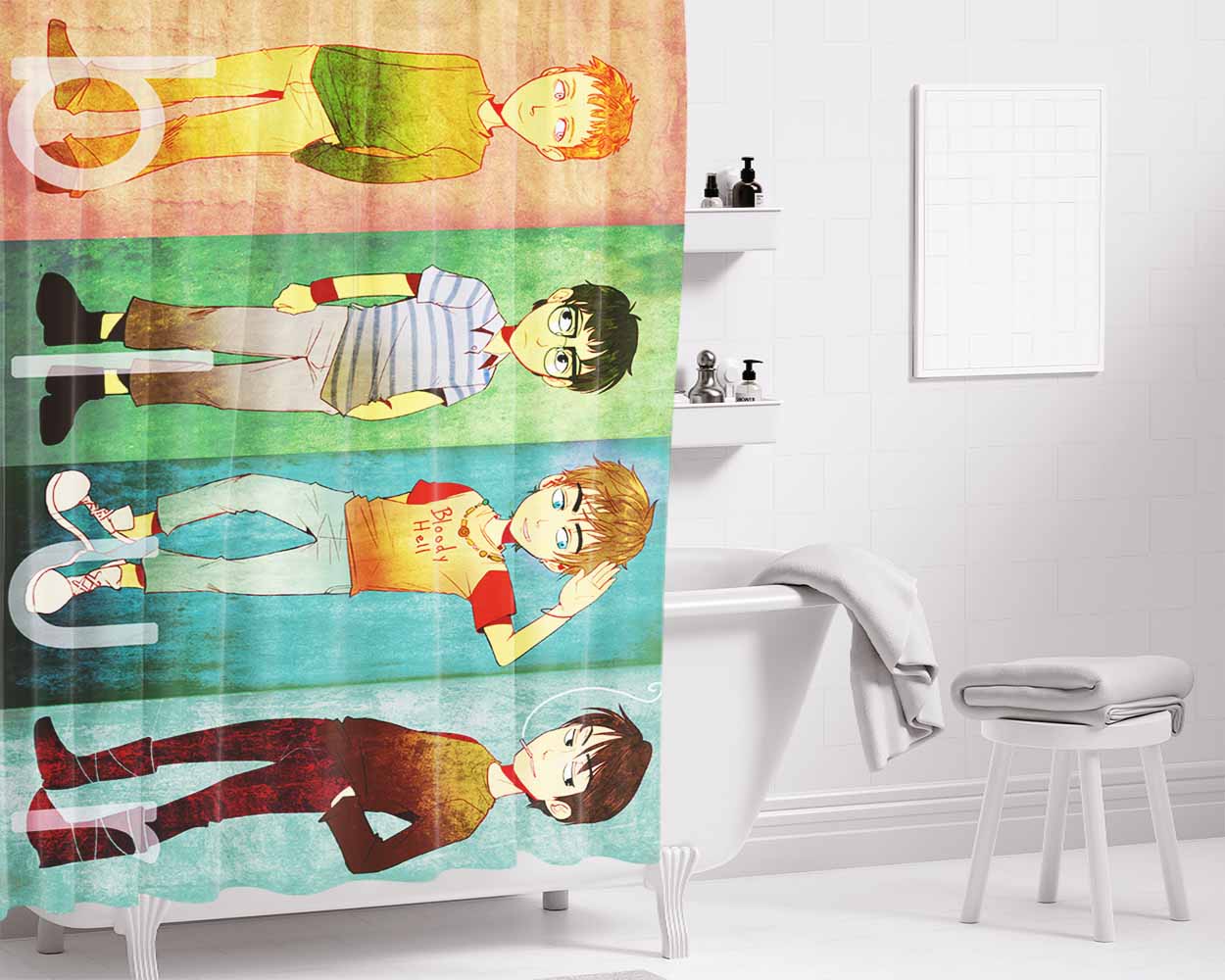 Blur 3 Bathroom Shower Curtain Fabric Waterproof | 66 X 72 Inch