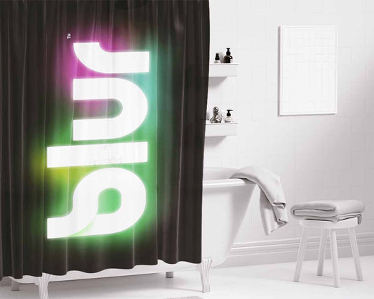 Blur Logo Bathroom Shower Curtain Fabric Waterproof | 66 X 72 Inch