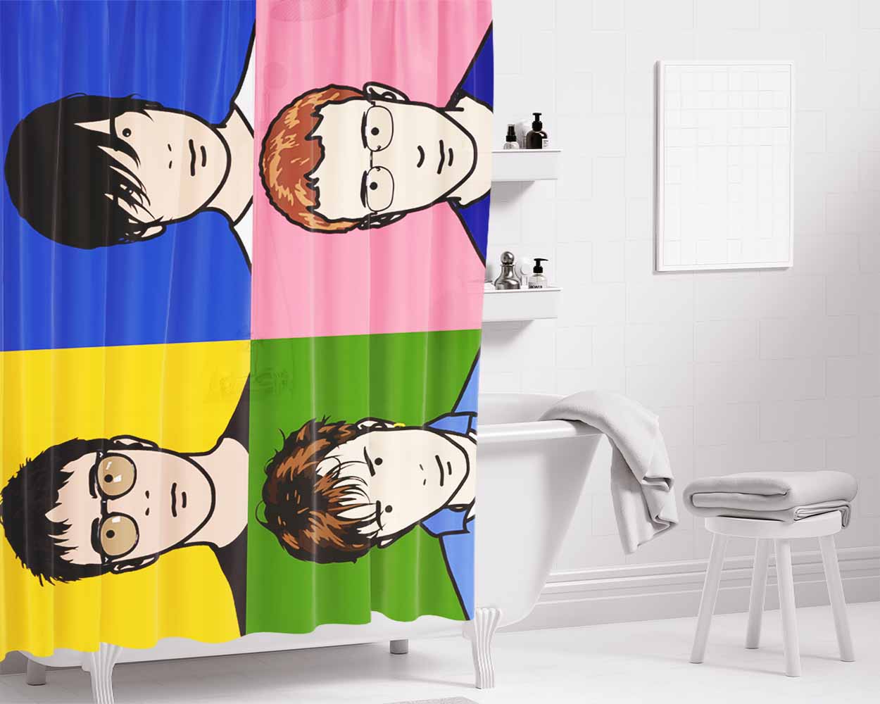 Blur Bathroom Shower Curtain Fabric Waterproof | 66 X 72 Inch