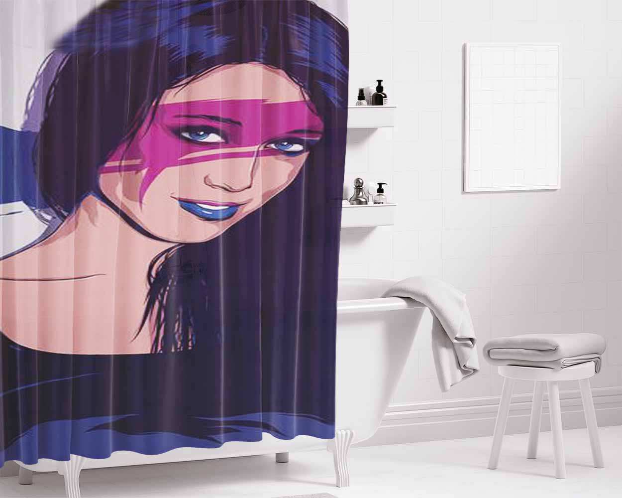 Bolt Bathroom Shower Curtain Fabric Waterproof | 66 X 72 Inch