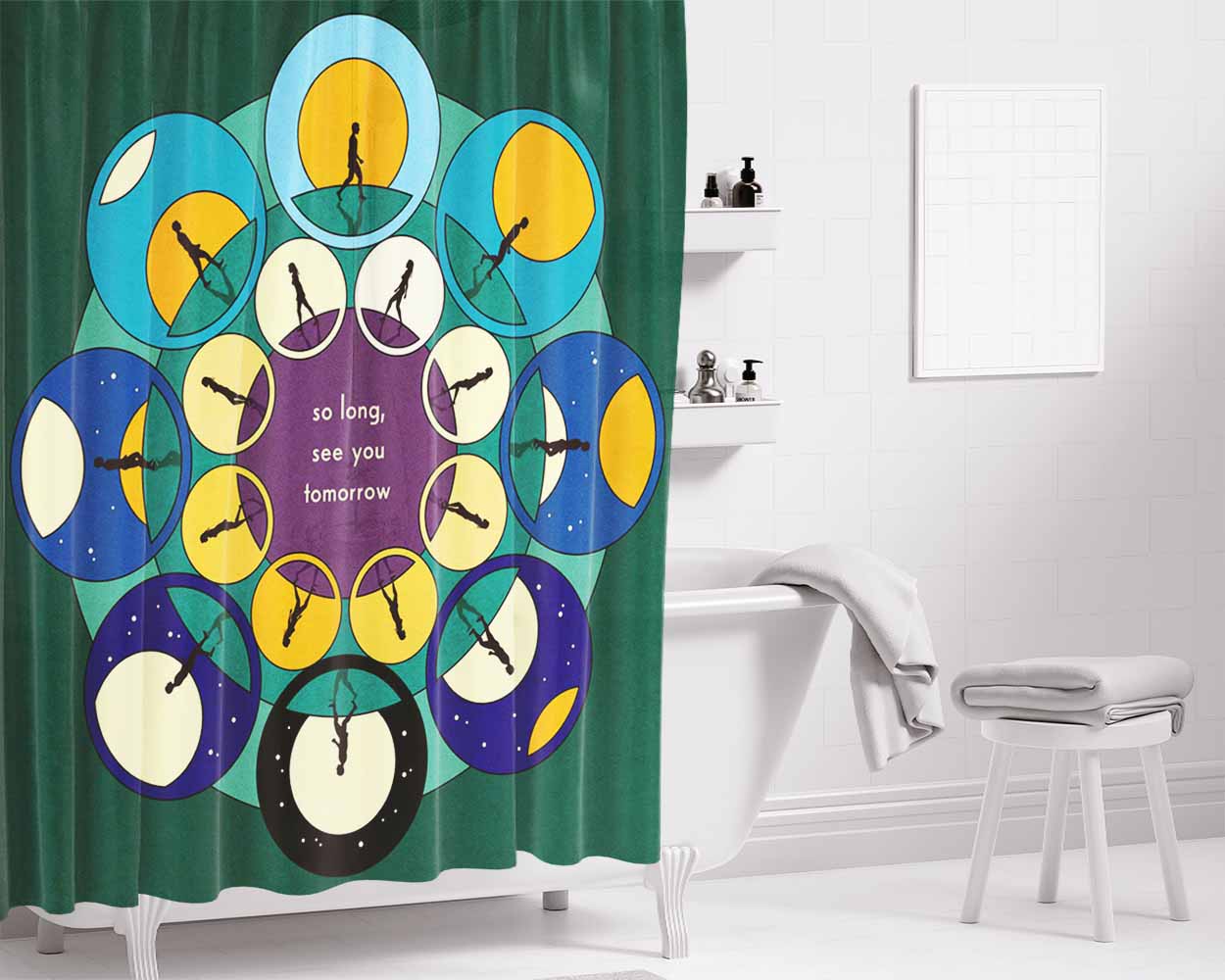 Bombay Bicycle Club So Long See You Tomorrow Bathroom Shower Curtain Fabric Waterproof | 66 X 72 Inch