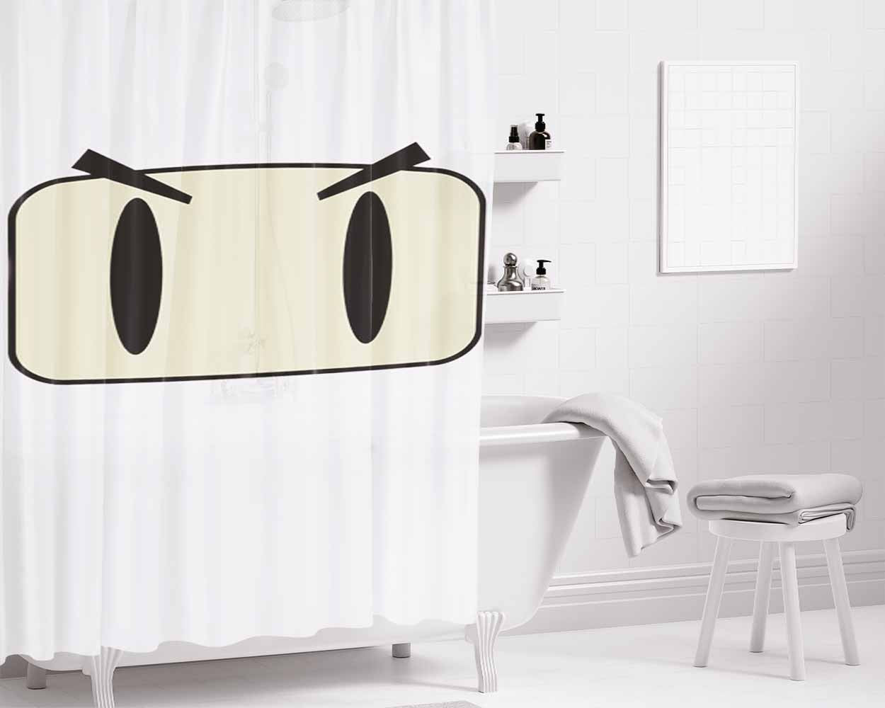 Bomberman Bathroom Shower Curtain Fabric Waterproof | 66 X 72 Inch