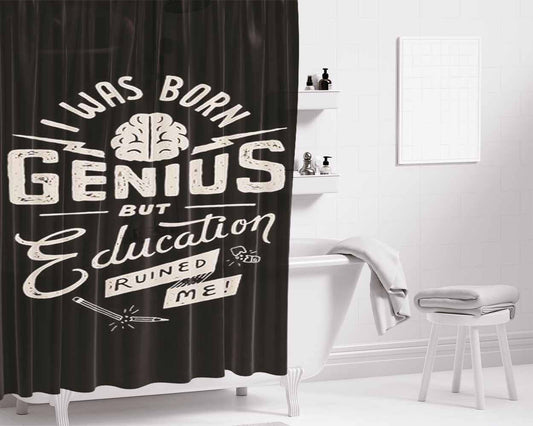 Born Genius Bathroom Shower Curtain Fabric Waterproof | 66 X 72 Inch