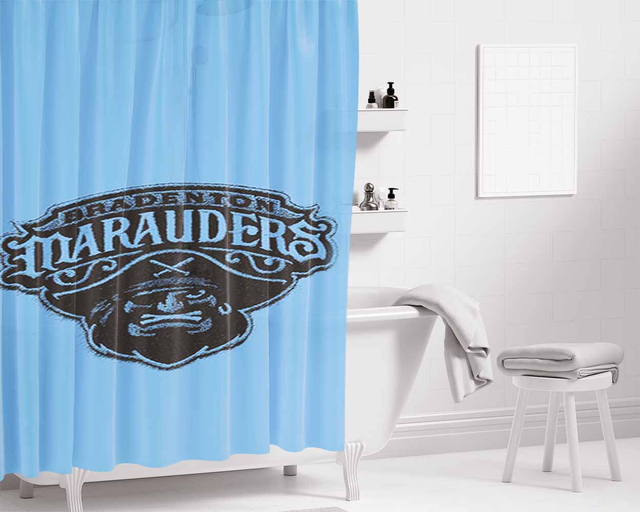 Bradenton Maraudes Bathroom Shower Curtain Fabric Waterproof | 66 X 72 Inch