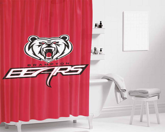 Brampton Bears Bathroom Shower Curtain Fabric Waterproof | 66 X 72 Inch