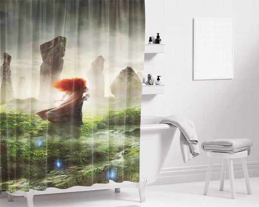 Brave 3 Bathroom Shower Curtain Fabric Waterproof | 66 X 72 Inch