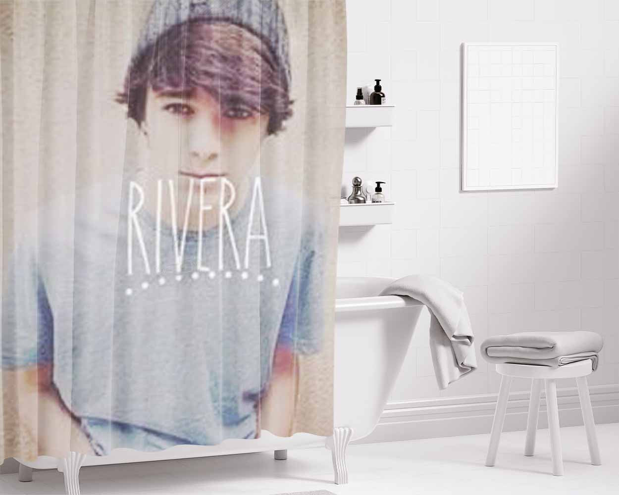 Brent Rivera Bathroom Shower Curtain Fabric Waterproof | 66 X 72 Inch