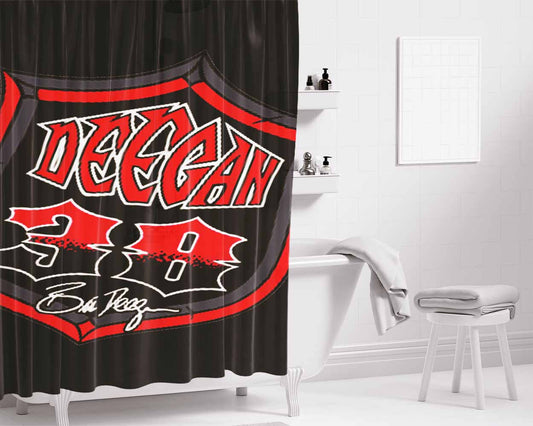 Brian Deegan Logo Metal Bathroom Shower Curtain Fabric Waterproof | 66 X 72 Inch