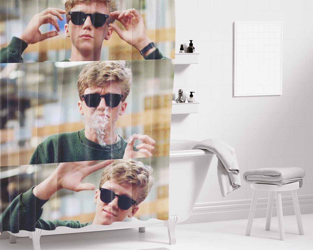 Brian Johnson Like A Swag Bathroom Shower Curtain Fabric Waterproof | 66 X 72 Inch