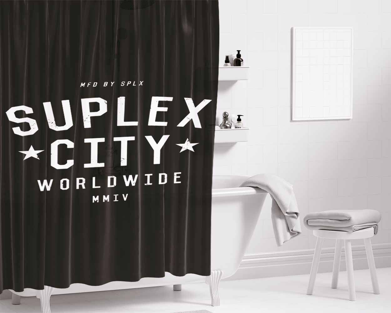 Brock Lesnar Suplex City Bathroom Shower Curtain Fabric Waterproof | 66 X 72 Inch