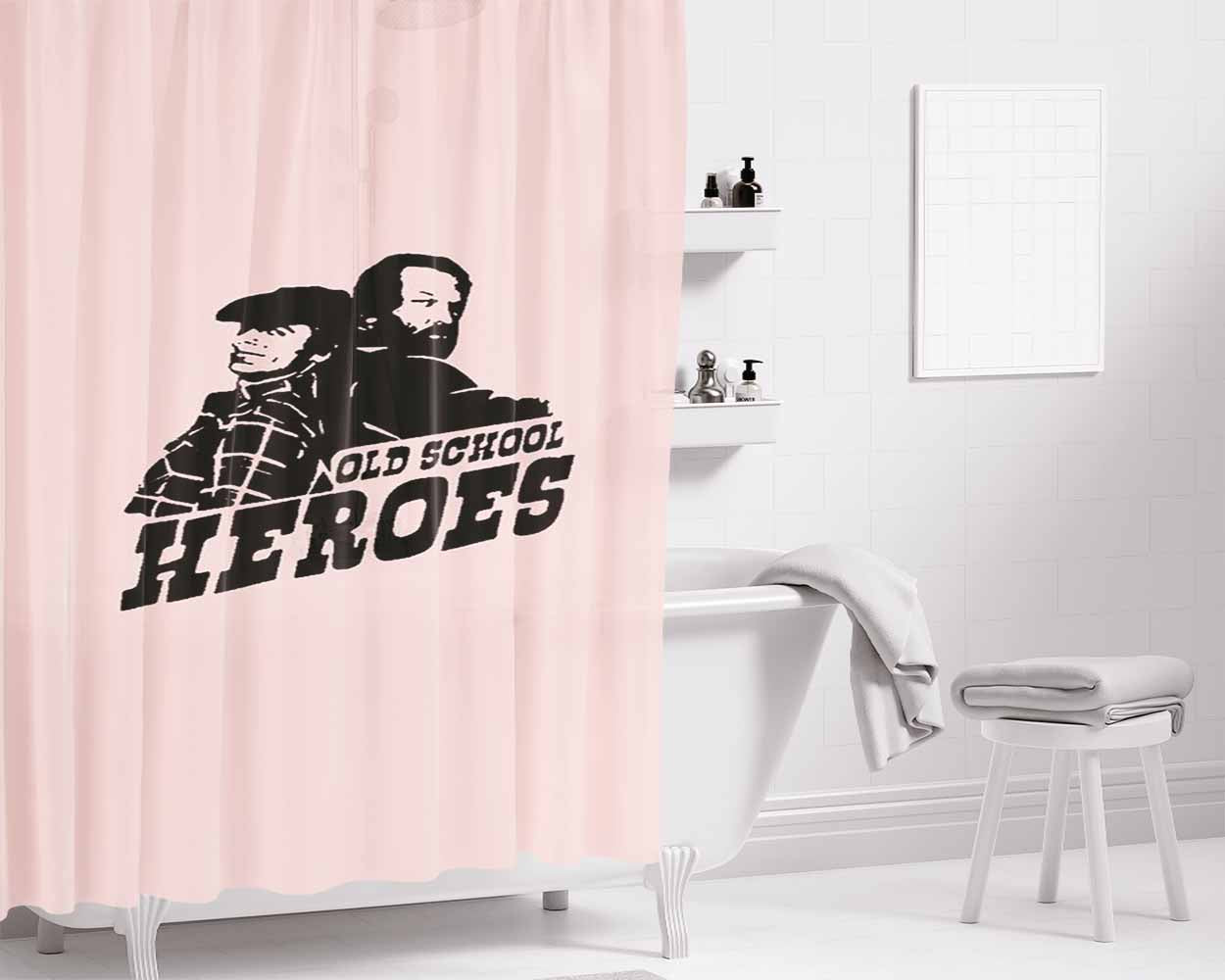 Bud Spencer E Terence Hill Old School Bathroom Shower Curtain Fabric Waterproof | 66 X 72 Inch