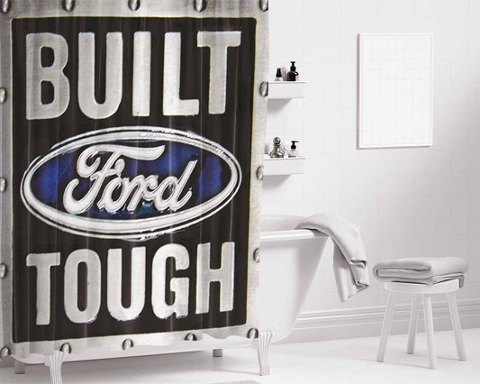 Built Ford Tough Diesel Bathroom Shower Curtain Fabric Waterproof | 66 X 72 Inch