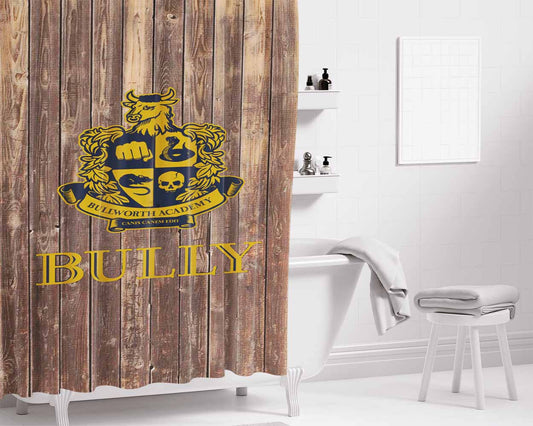 Bullworth Academy Bully Bathroom Shower Curtain Fabric Waterproof | 66 X 72 Inch