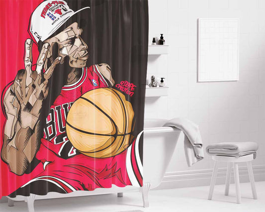 Buls Art Skin Mural Bathroom Shower Curtain Fabric Waterproof | 66 X 72 Inch